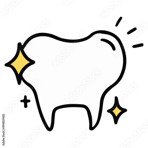 Shiny Clean White Tooth