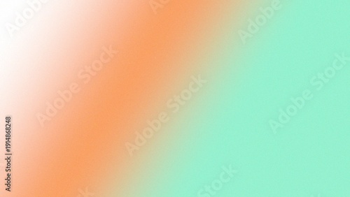 Bild auf Leinwand Gradient blend of peach and mint green hues seamlessly transitioning across the