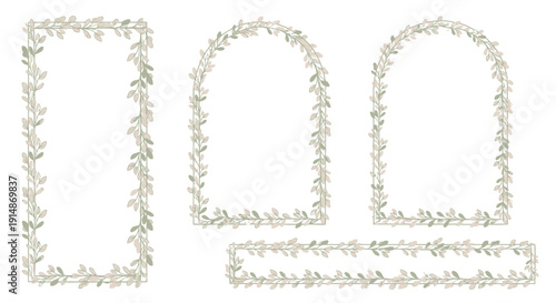 Alphabet Letter Frames Made of Floral Leaves

This image showcases decorative alphabet letters formed entirely from delicate floral leaves and botanical vines. The soft organic shapes create elegant t