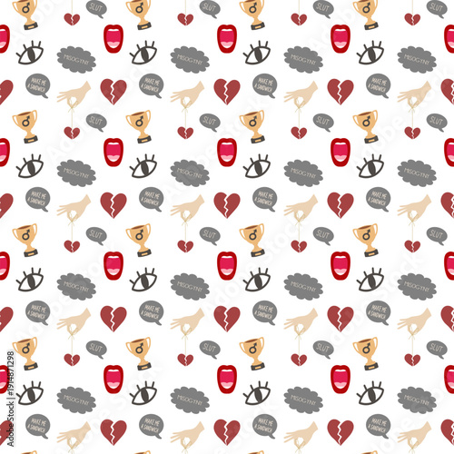 Misogyny and sexism pattern illustrating gender inequality concepts