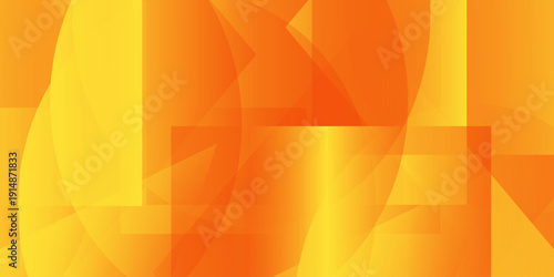 abstract geometric background with layered orange and yellow translucent squares and circles in a modern vibrant style. sharp angles and modern seamless and retro patterns various geometric stripes
