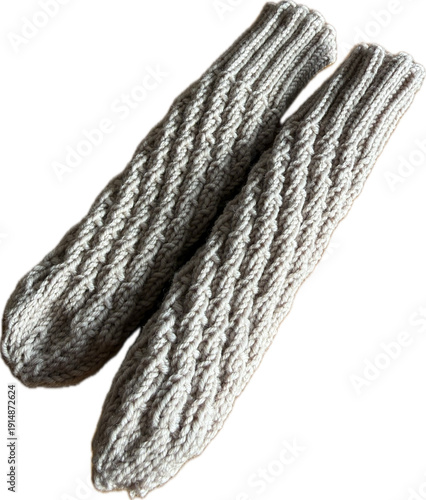 pair of knitted baby socks