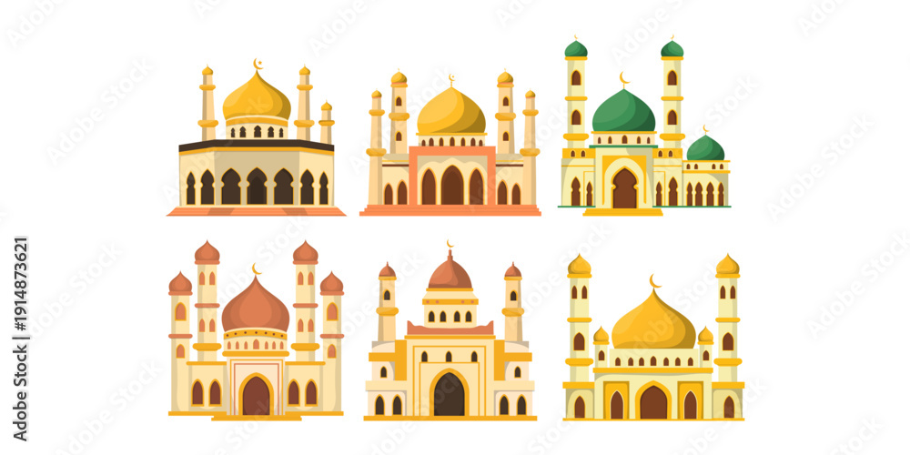 Fototapeta premium Illustration Of a Mosque