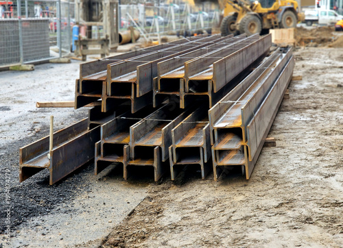 steel beam, commonly referred to in construction industry as crossbeam or I-beam. These profiles are basic metallurgical material used for load-bearing structures in construction and industry