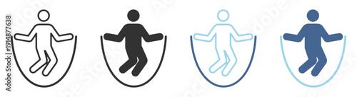 jumping, rope, skipping, fitness, exercise, sport, workout, training, cardio, icon, silhouette, vector, athlete, activity, health, endurance, motion, illustration, isolated, outline, equipment, gym