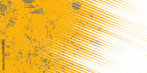 Abstract illustration with a combination of bright yellow and deep black colors that gradate roughly to create a dynamic impression.