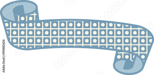 Ribbon Frame -6- blue