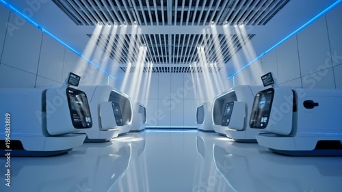 Wallpaper Mural Futuristic Diagnostic Room With Modern Technology and Glowing Lights Torontodigital.ca