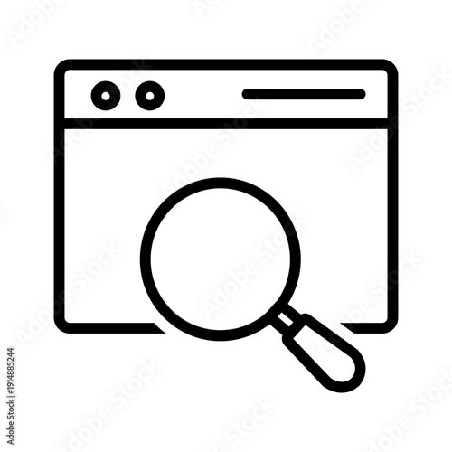 Vector multi color icon for Search engine
