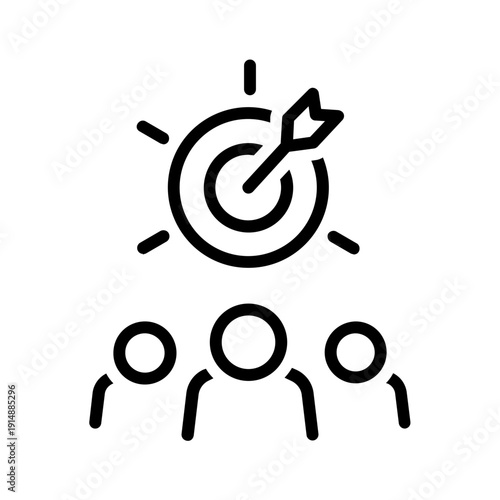 Vector multi color icon for Target audience