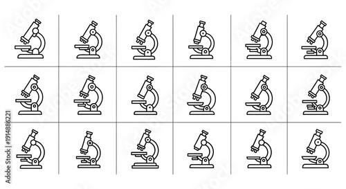 Minimalistic Microscope Pattern Representing Scientific Investigation and Discovery Processes