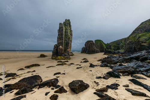 Konstfotografi Garry Beach (Traigh Ghearadha) at Isle of Lewis in Scotland, Outer Hebrides, UK