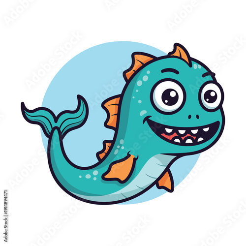 Happy Cartoon Mermaid