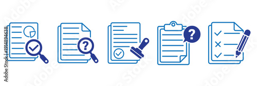  Invoice Contract Document Icons Set. Outline & Solid File Paper Symbols. Business Document Icons Pack. Minimal Office File Icons. Contract and Invoice File Icons. File transfer icons vector Collectio