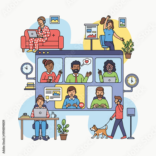 Remote Workers in Daily Life