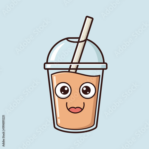 Smiling Bubble Tea Cup
