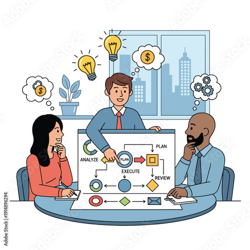 Business Team Brainstorming Session