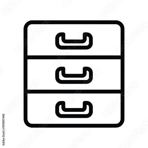 Drawer Icon Vector Symbol Design Illustration
