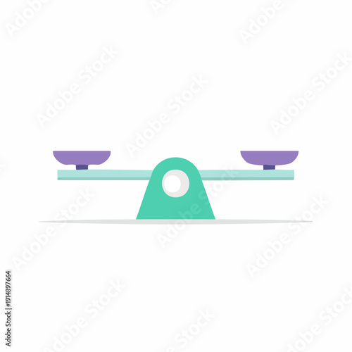 Balance scale illustration symbolizing equilibrium and fairness, clean graphic design