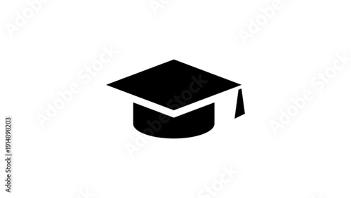 Graduation Cap Mortarboard Silhouette Education Icon