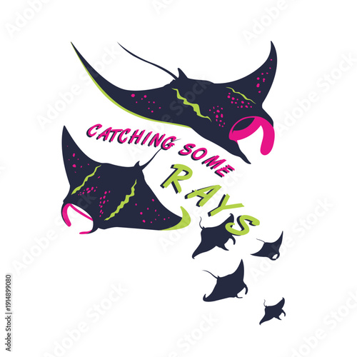 Funny cartoon vector illustration of a cute black and white winged cat and wolf silhouette with feline vampire bat wings and a kitten face for a spooky Halloween pet design