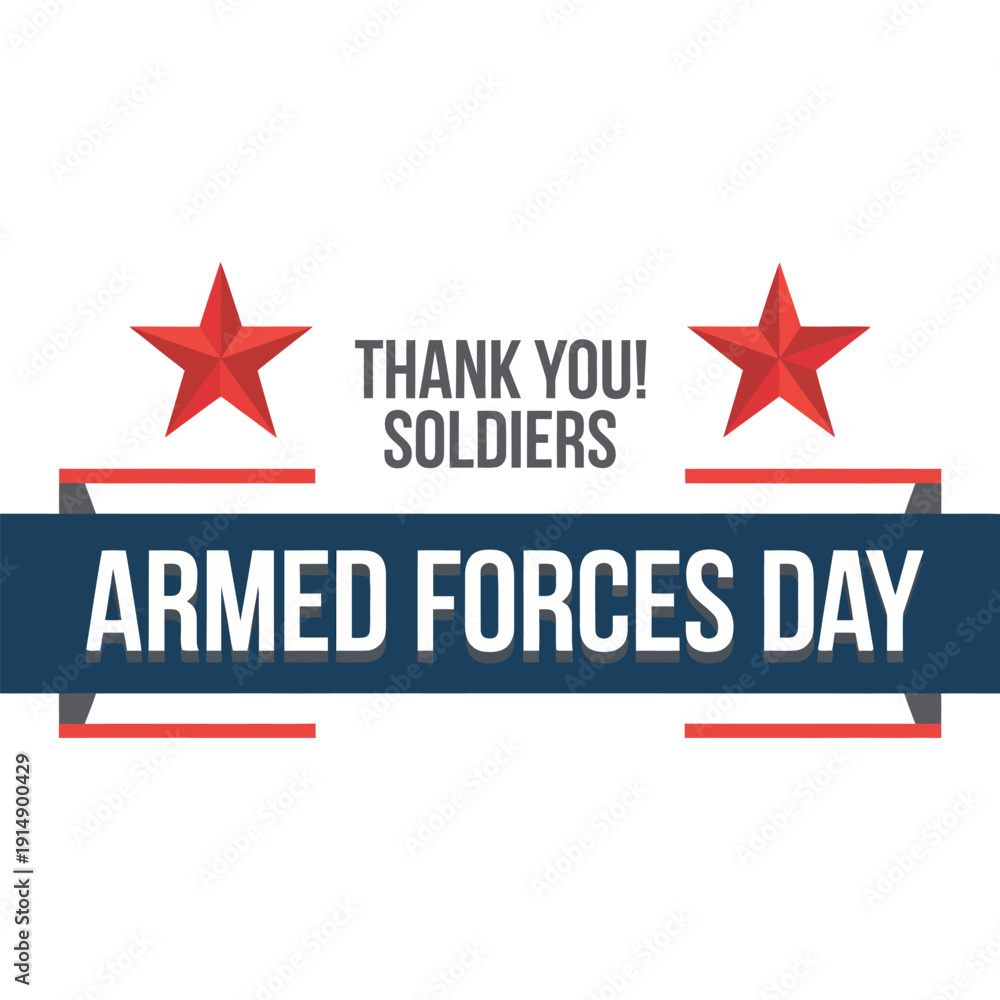 Obraz premium Patriotic Armed Forces Day Vector Design.