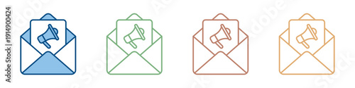 Email Marketing Icon Set Multiple Style Collection 