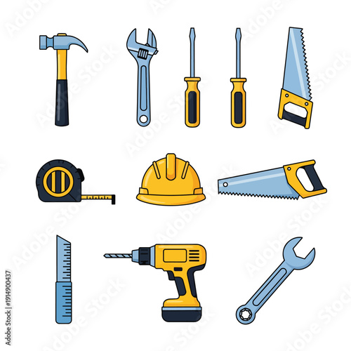 Set of Construction Tools