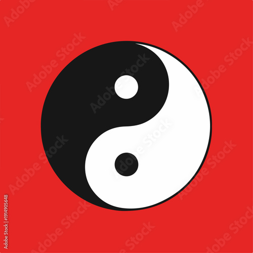 Yin and Yang in Chinese art style