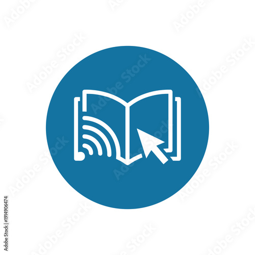 Online education learning icon. elearning vector icon. remote education logo. audiobook sign