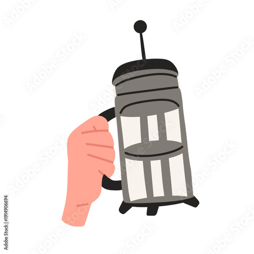 vector featuring hands holding various coffee tools and drinks. Perfect for café branding, barista guides, menu design, packaging, social media content, poster,and coffee-themed creative projects