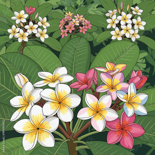 Colorful Plumeria Flowers