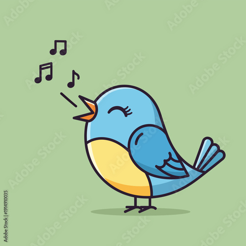 Happy Singing Blue Bird
