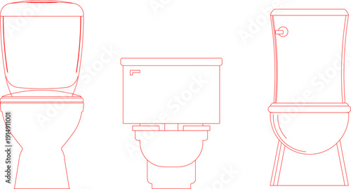 sketch illustration silhouette vector image icon logo symbol toilet Sanitary ware set monoblok bathroom