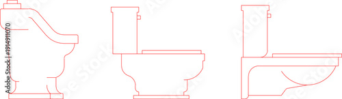 sketch illustration silhouette vector image icon logo symbol toilet Sanitary ware set monoblok bathroom