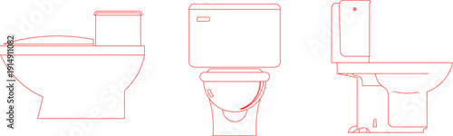 sketch illustration silhouette vector image icon logo symbol toilet Sanitary ware set monoblok bathroom 