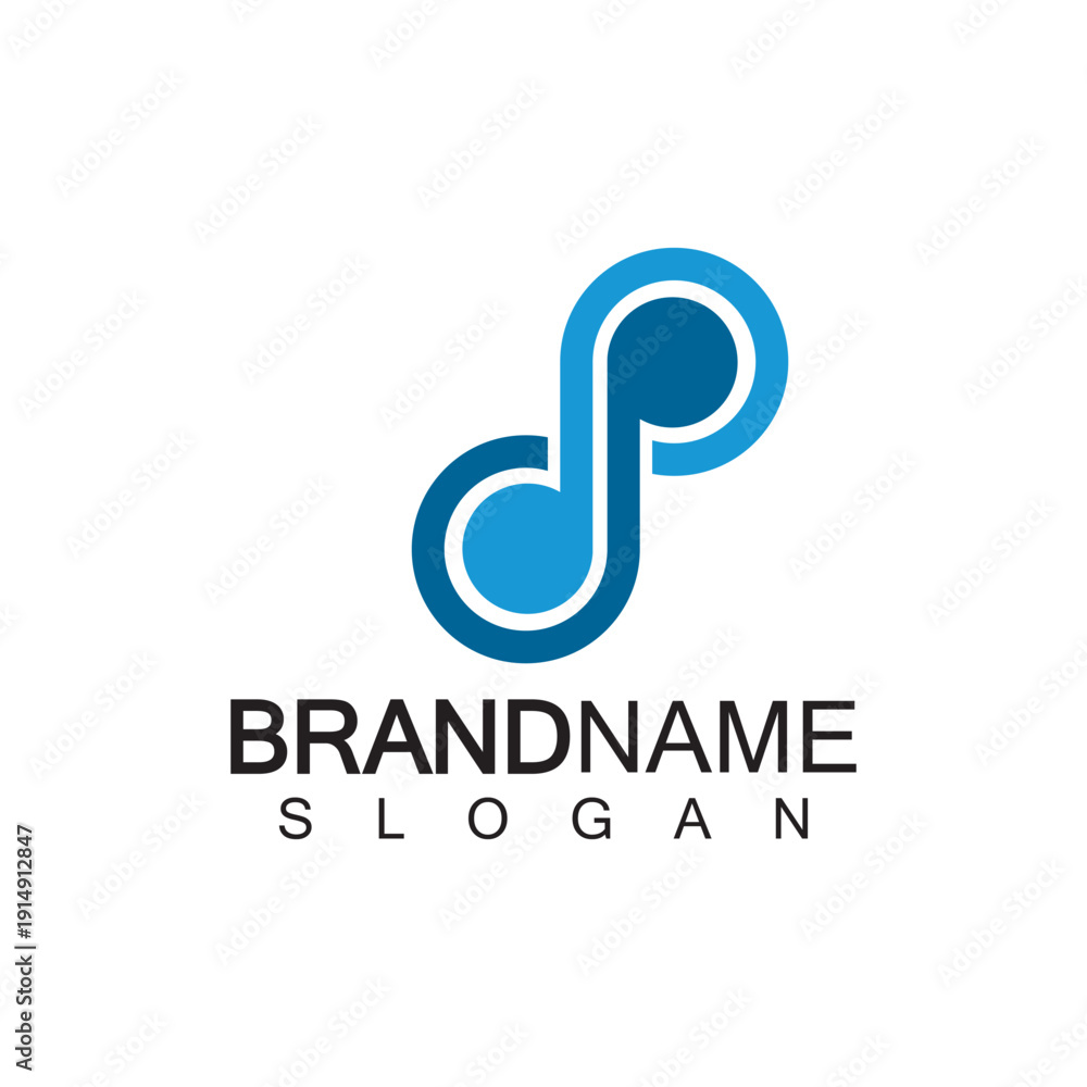 Obraz premium DP, PD, infinity initial linked letter logo