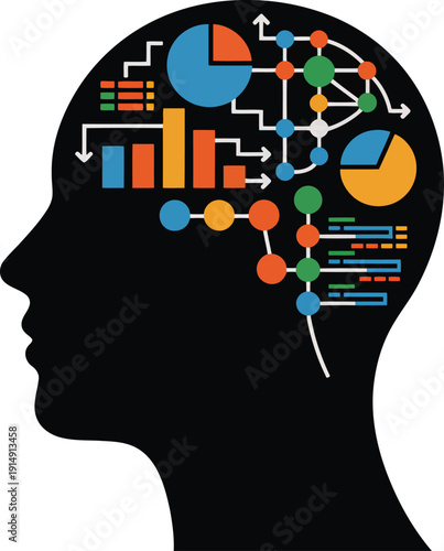 human head with gears