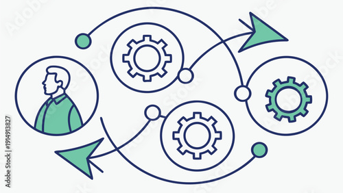 Collaboration and teamwork driving innovation and progress through interconnected gears