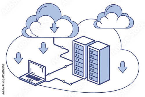 Cloud computing infrastructure supporting remote work and data storage