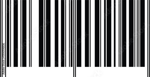 Barcode black and white product code stripes isolated on light background for retail scanning system