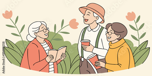 Family enjoying a picnic in a serene park surrounded by nature