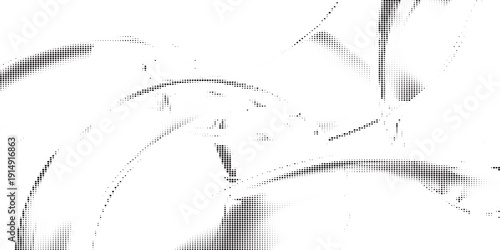 Abstract black and white halftone pattern detail of mechanical parts or industrial texture with high contrast and graphic elements