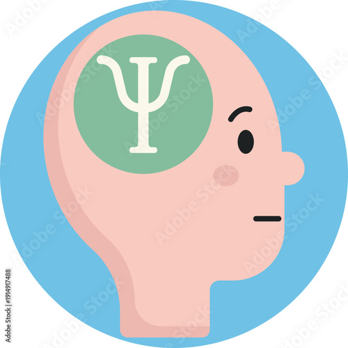 An icon used to indicate mental health topics, therapy, emotional wellbeing, or psychological support.