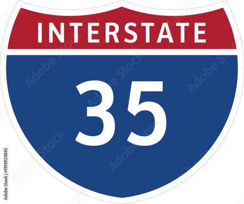 I-35, Interstate 35 Highway System Design Sign