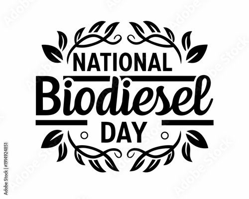National Biodiesel Day Green Energy Fuel Pump Vector Design