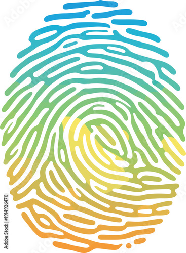 Fingerprint of many different skin tones. Illustration for diversity and unity. The concept of one human race. Poster design against racism..