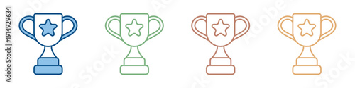 Achievement Icon Set Multiple Style Collection 