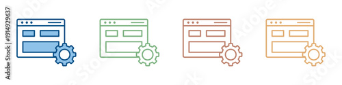 Web Development Icon Set Multiple Style Collection 