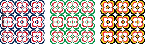 france, italy and belgium flags crescent pattern. vector illustration